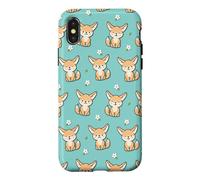 Custodia per iPhone X/XS Cute Kawaii Girls Womens Kids Pattern Fennec Fox Lover
