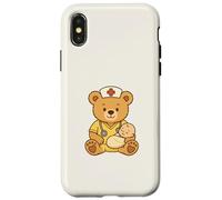 Custodia per iPhone X/XS Cute NICU Nurse Teddy Bear Students Neonatal Care Unit Staff