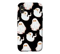 Custodia per iPhone X/XS Cute Spooky Ghost Pastel Goth Retro Groovy Halloween Black