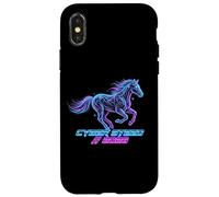 Custodia per iPhone X/XS Cyber Steed 2026 Futuristic Horse Retro Gamer Design