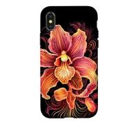 Custodia per iPhone X/XS Cymbidium Orchidee Barca Orchidea Fiore Floreale Amante delle Piante