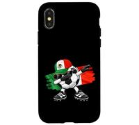 Custodia per iPhone X/XS Dabbing Mexico Soccer Ball Mexican Flag Football