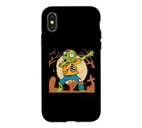 Custodia per iPhone X/XS Dabbing Zombie Cervello Divertente Halloween Creepy Dab Dance Pose