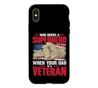 Custodia per iPhone X/XS Dad Veteran Father's Day Dad Grandpa Veteran For Men