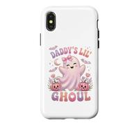 Custodia per iPhone X/XS Daddy's Lil' Ghoul Funny Pastel Pink Ghost Halloween Graphic