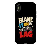 Custodia per iPhone X/XS Dai la colpa al gamer divertente del controller di gioco del ritardo