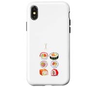Custodia per iPhone X/XS Dai un'occhiata a My Six Pack Funny Japanese Sushi Abbigliamento