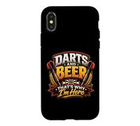 Custodia per iPhone X/XS Darts And Beer That's Why I'm Here Funny Darts Novità