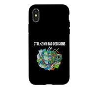 Custodia per iPhone X/XS Data Analyst Funny Ctrl Z My Bad Decisions