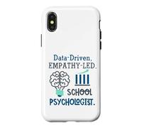 Custodia per iPhone X/XS Data-Driven Empathy-Led School Psychologist Brain Graphic