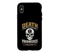 Custodia per iPhone X/XS Death Smiles Paramedic EMS Dark Humor Primo soccorritore