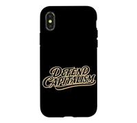 Custodia per iPhone X/XS DEFEND CAPITALISM Libero Mercato Lettere Script