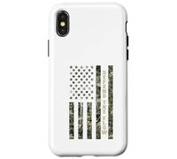 Custodia per iPhone X/XS Defend the Flow American Flag Camouflage Patriotic USA