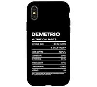 Custodia per iPhone X/XS Demetrio Dichiarazione Nutrizionale Nome Divertente