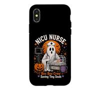 Custodia per iPhone X/XS Design dell'equipaggio Ghost Boo dell'infermiera della