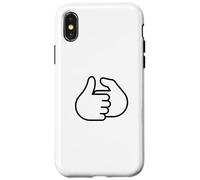 Custodia per iPhone X/XS Design divertente con scritta "Let's Have A Thumb War"