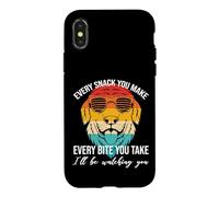 Custodia per iPhone X/XS Design retrò con cane - ogni morso che prendi, io sarò guardando te.
