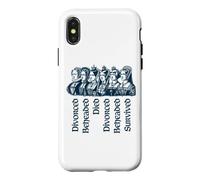 Custodia per iPhone X/XS Destini delle sei mogli di Enrico VIII Navy Print