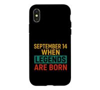 Custodia per iPhone X/XS Detto divertente settembre 14 Quando nascono le leggende