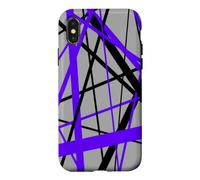 Custodia per iPhone X/XS Diagonal Dynamics Lilla-Viola e Nero