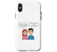 Custodia per iPhone X/XS Dialogo Ironico sulla Vita Dopo la Morte, Grafica Divertente