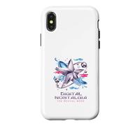 Custodia per iPhone X/XS Digital Nostalgia Y2K Revival Mode Star Cybercore Estetica
