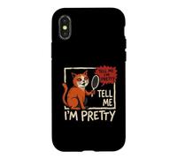 Custodia per iPhone X/XS Dimmi che sono abbastanza selvaggio gatto Bootleg Meme Umorismo
