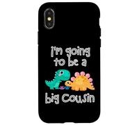 Custodia per iPhone X/XS Dinosaur Lovers I'm Going To Be A Big Cousin Crew Ragazze Ragazzi