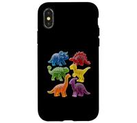 Custodia per iPhone X/XS Dinosauri gommosi - caramelle dolci colorate