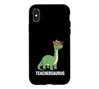 Custodia per iPhone X/XS Dinosauri Teachersaurus come un normale insegnante Più impressionante