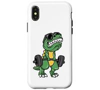 Custodia per iPhone X/XS Dinosauro T-Rex Short Arms Funny Weightlifting Dino T Rex