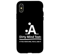 Custodia per iPhone X/XS Dirty Mind Test Abbigliamento divertente per adulti