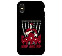 Custodia per iPhone X/XS Disco da golf vintage Grip e Rip Frolf Player Retro Propaganda