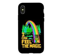 Custodia per iPhone X/XS Disco Giocatore di Golf Divertente Arcobaleno Ace I Can Feel The Magic