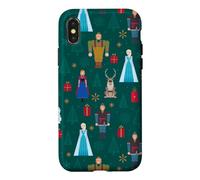 Custodia per iPhone X/XS Disney Frozen Holiday Nutcrackers Scandinavian Christmas
