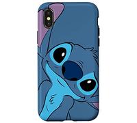 Custodia per iPhone X/XS Disney Lilo and Stitch Cute Stitch Face Slate Gray