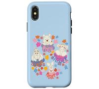 Custodia per iPhone X/XS Disney Winnie the Pooh Spring Easter Friendly Flower Faces