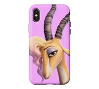 Custodia per iPhone X/XS Disney Zootopia 2 Gazelle Pop Star Big Face Purple-Pink