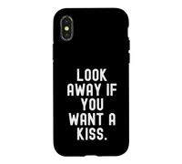 Custodia per iPhone X/XS Distogliere lo sguardo se vuoi un bacio audace e sicuro