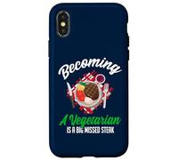 Custodia per iPhone X/XS Diventare vegetariano è una bistecca mancata