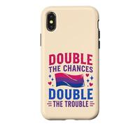 Custodia per iPhone X/XS Divertente Bisessuale Doppio Le Possibilità Raddoppiano Il Problema
