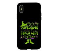 Custodia per iPhone X/XS Divertente costume da donna con scritta "This is my awesome lunch lady"