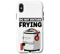 Custodia per iPhone X/XS Divertente costume da friggitrice ad aria non disturbare