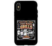 Custodia per iPhone X/XS Divertente design per barbecue con scritta "You Can't Have Too Many Grills"