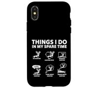 Custodia per iPhone X/XS Divertente design umoristico con cervi e cose che faccio cacciatore