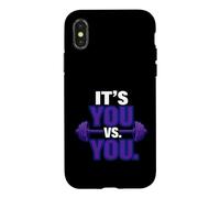 Custodia per iPhone X/XS Divertente dicendo che è motivazionale tu contro te