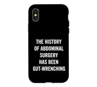 Custodia per iPhone X/XS Divertente dire che la storia della chirurgia addominale è stata intestinale