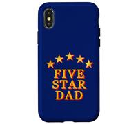Custodia per iPhone X/XS Divertente festa del papà a cinque stelle