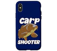 Custodia per iPhone X/XS Divertente Fish Hunter Carp Shooter Citazione Pesce D'acqua Dolce Fisher
