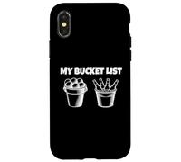 Custodia per iPhone X/XS Divertente Golf Beer My Bucket List